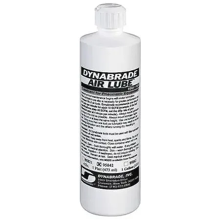 Amber air tool oil in a 16 oz bottle