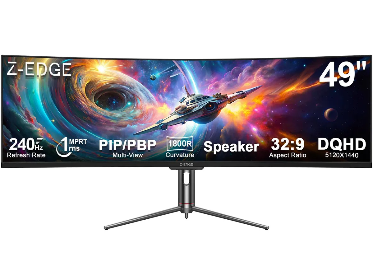 Z-EDGE Z-EDGE UG49P 49" 32:9 DQHD 5120x1440 240Hz 1800R Curved Gaming Monitor — product photo