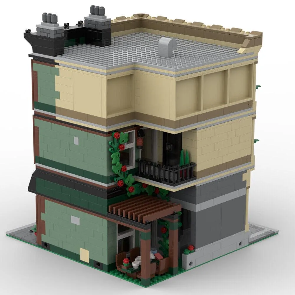 ZITIANYOUBUILD ZITIANYOUBUILD MOC-64880 Modular Town Square Corner 2427 Parts — product photo