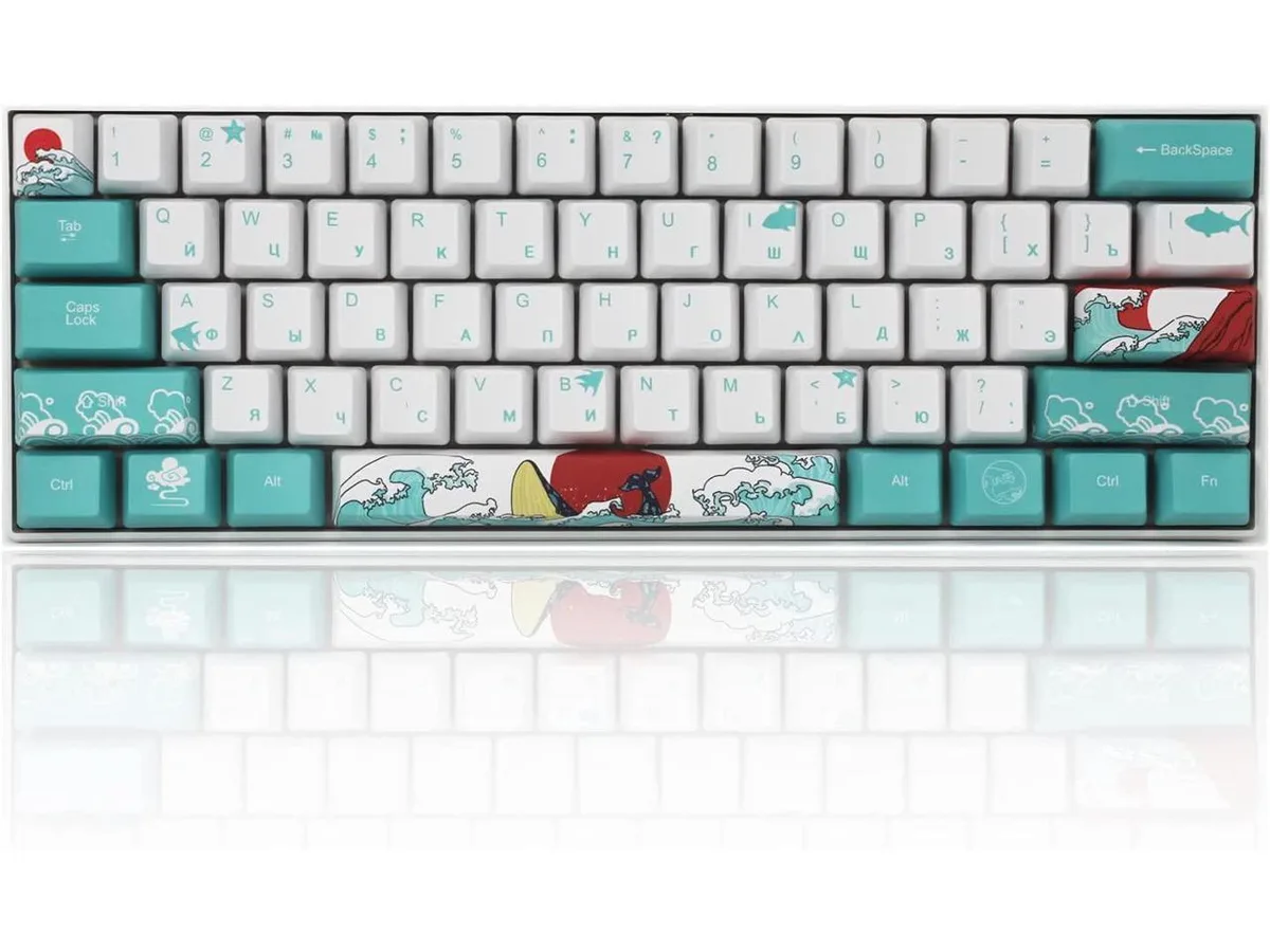 BUCIER BUCIER Coral Sea 60% PBT Keycaps Set 70 Keys OEM Profile MX Switches — product photo
