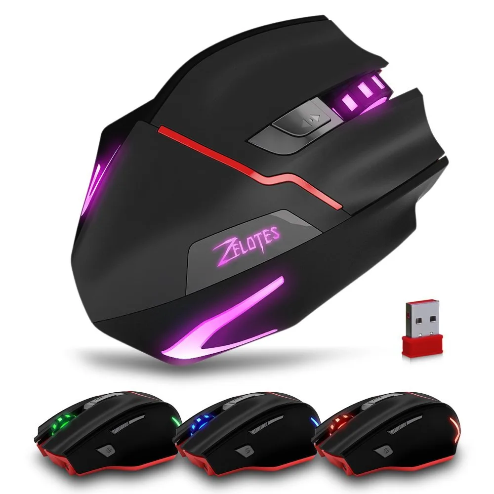 LUOM LUOM F-18 Wired Wireless Gaming Mouse 3200 DPI 7 Buttons Black — product photo