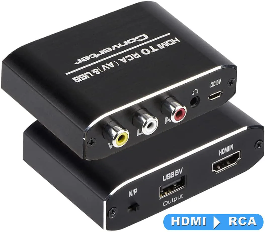 Jansicotek Jansicotek HDMI to RCA Audio Video Converter 3.5mm Aux 1080P 60Hz — product photo