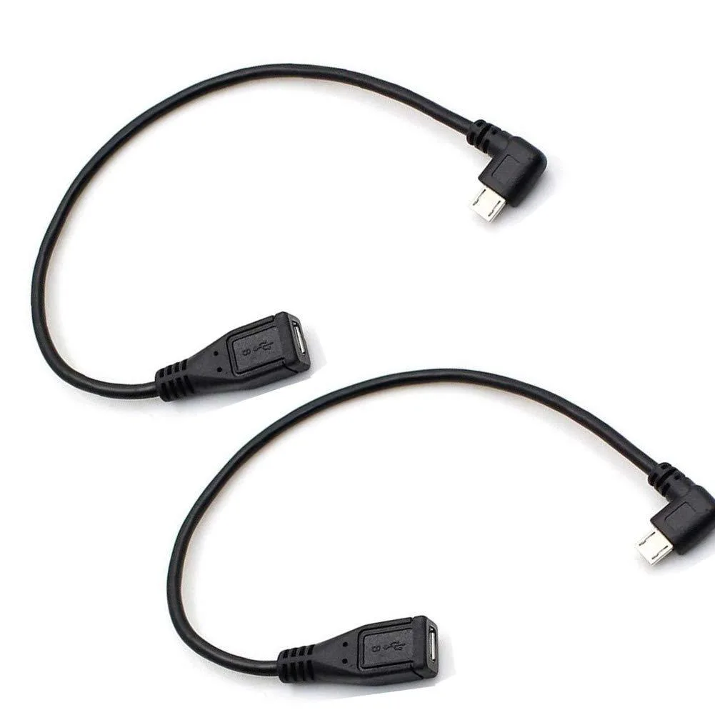 BUCIER BUCIER Micro USB 90° Male-Female Extension Cable 25 ft 10-pack — product photo