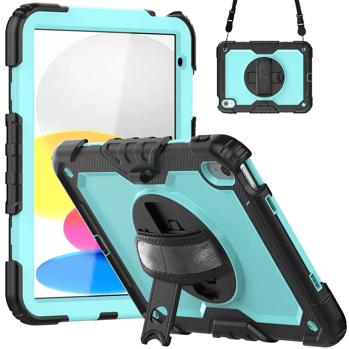 Timoom Timoom Heavy Duty Case 11/10.9" Light Blue 360° Kickstand Strap — product photo