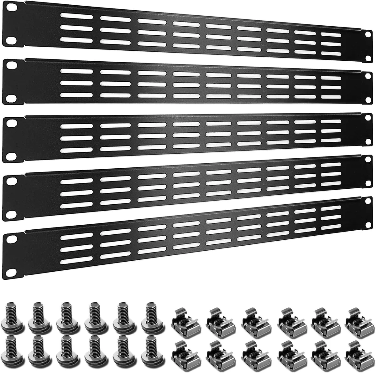 PISKEKAT PISKEKAT 1U Vented Blank Rack Panel 5 Pack 1.5mm Steel — product photo