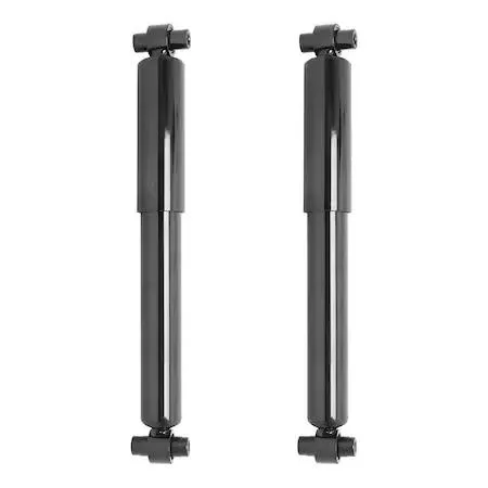 Two silver rear shock absorbers in a kit