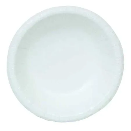White disposable paper bowl, round, 12 oz, pack of 500