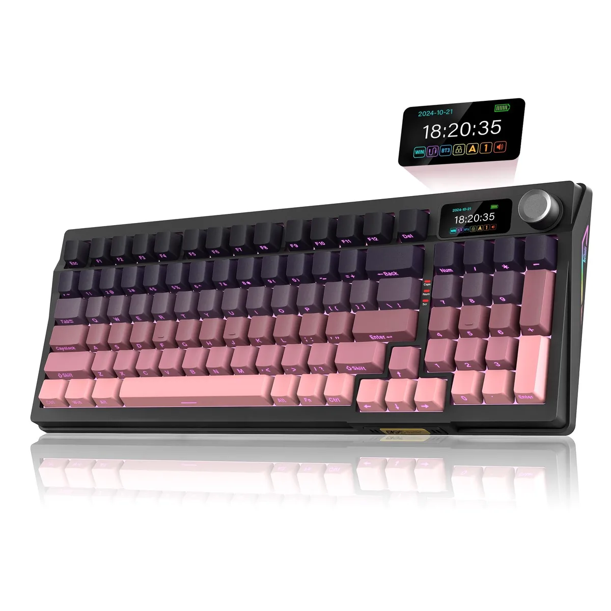  RedThunder K95 Gasket Wireless Gaming Keyboard Gradient Pink — product photo