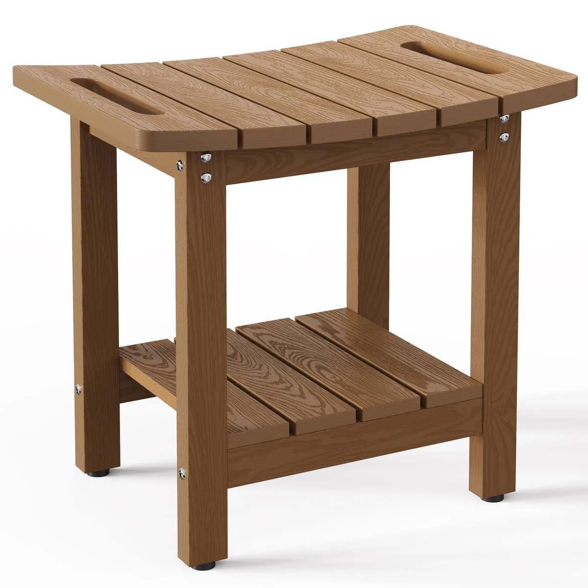  oridom Shower Bench Brown 18.5 x 12.6 x 16.9 in 300 lbs — product photo