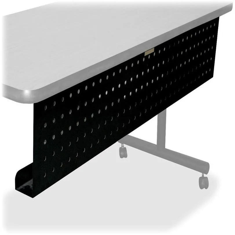 Lorell Lorell 60684 Rectangular Training Table Modesty Panel 42" x 3" x 10" Steel Black office furniture — product photo