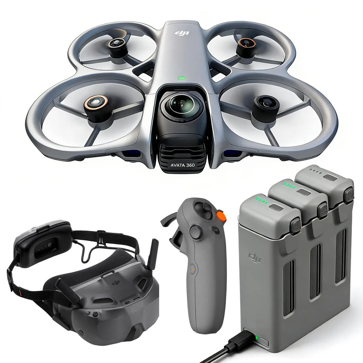 DJI DJI Avata 360 Motion Fly More Combo drone with RC Motion 3 N3 goggles 3 batteries charging box — product photo