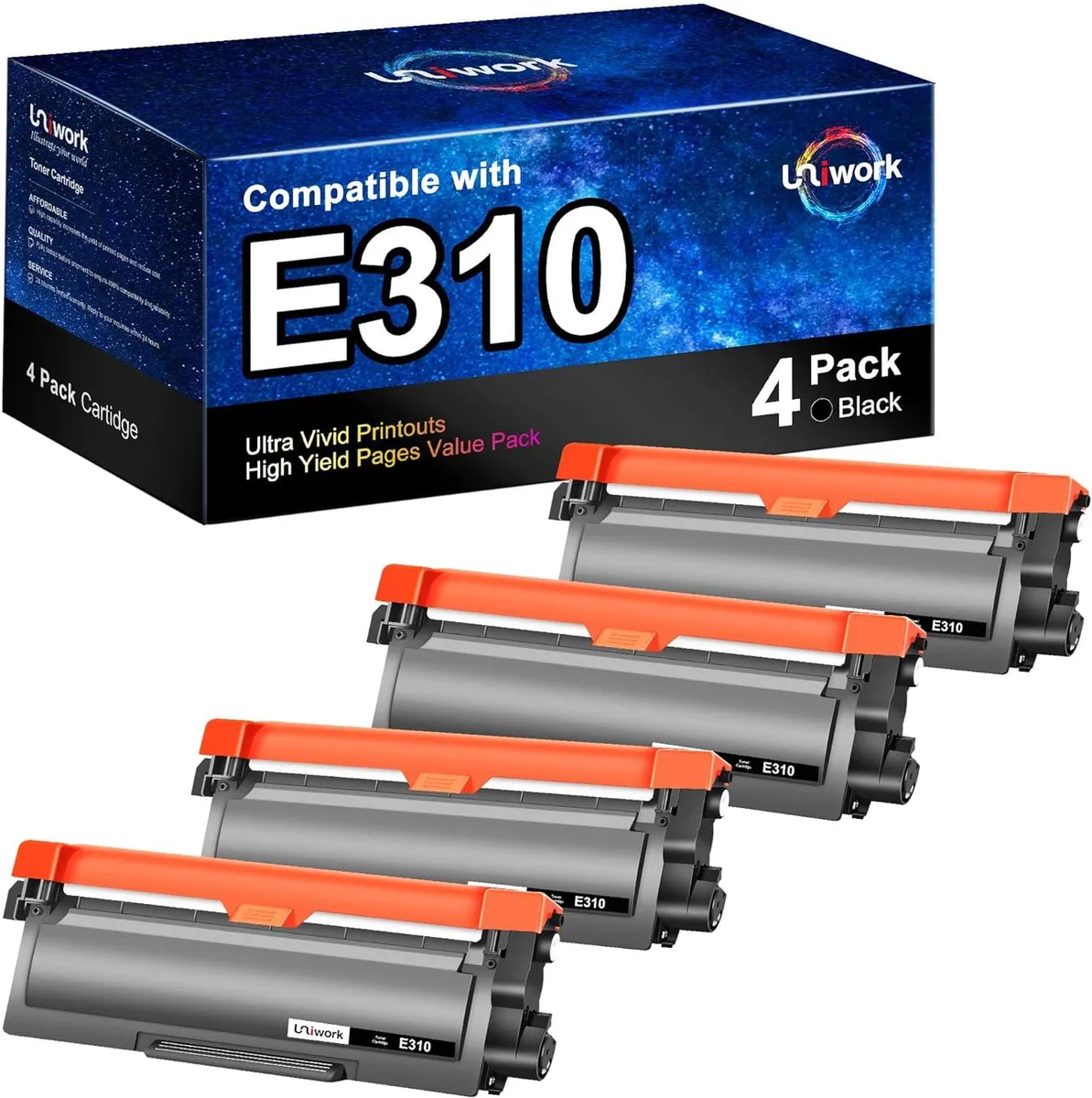 NuoTo NuoTo Compatible Toner Cartridge 4 Pack for Dell E310 E514 E515 2600 Pages — product photo