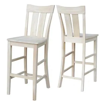 International Concepts International Concepts S-133 Ava Bar Height Stool 30" Unfinished — product photo