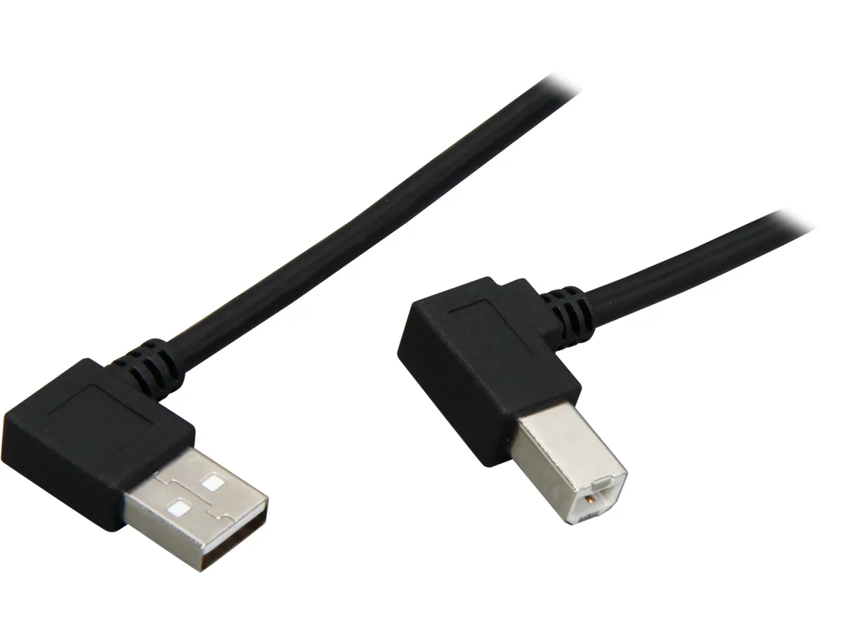 Cables To Go Cables To Go 28111 USB 2.0 Right Angle A Male to B Male Cable 9.8 Feet 3 Meters — product photo