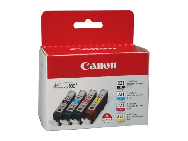 Canon Canon 2946B004 CLI-221 4-Pack Ink Cartridges (Genuine Brands) — product photo