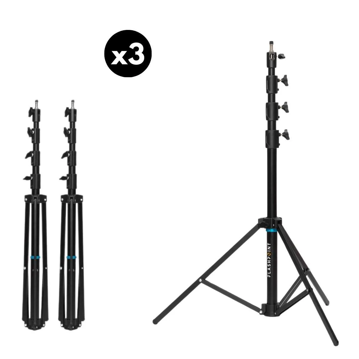 Flashpoint Brand Flashpoint Brand 9 ft Air-Cushion AutoStand Pro 16.1–17 lb 35–36 in 3.1–5 lb (3 Pack) — product photo