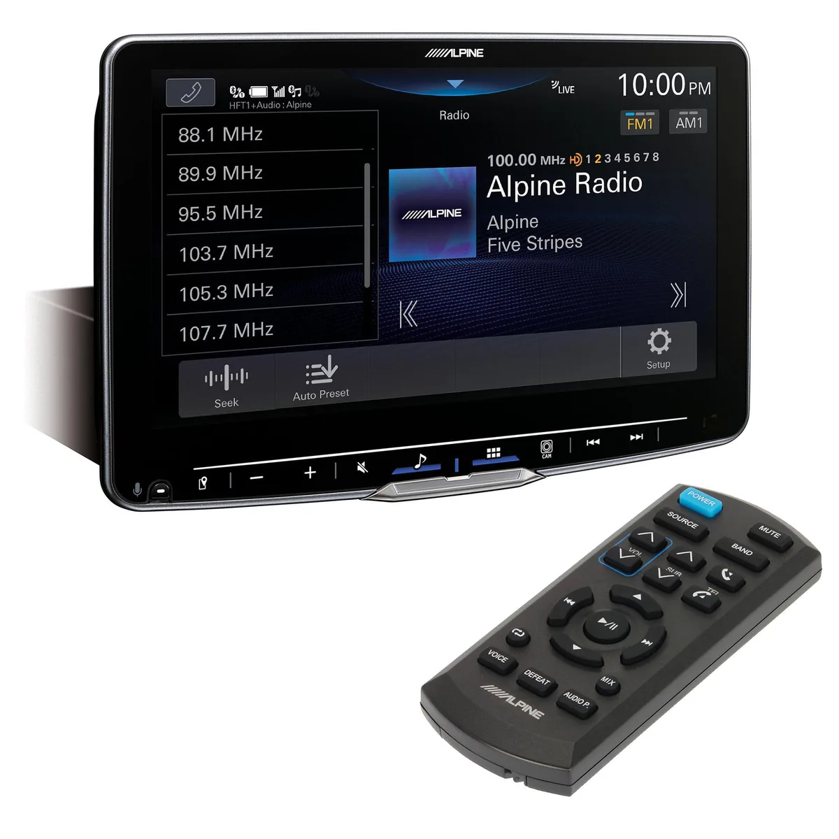 Alpine Alpine iLX-F509 Halo9 9-inch receiver &amp; RUE-4360 remote — product photo