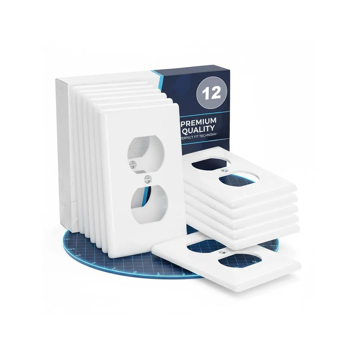  Bates Choice 12 Pack White Standard Size 4.5" x 2.75" Switch Plate — product photo