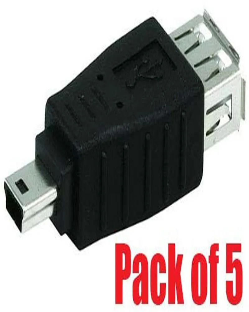 iMBAPrice iMBAPrice USB 2.0 A Female to Mini 5 Pin Male Adapter (Pack of 5) — product photo