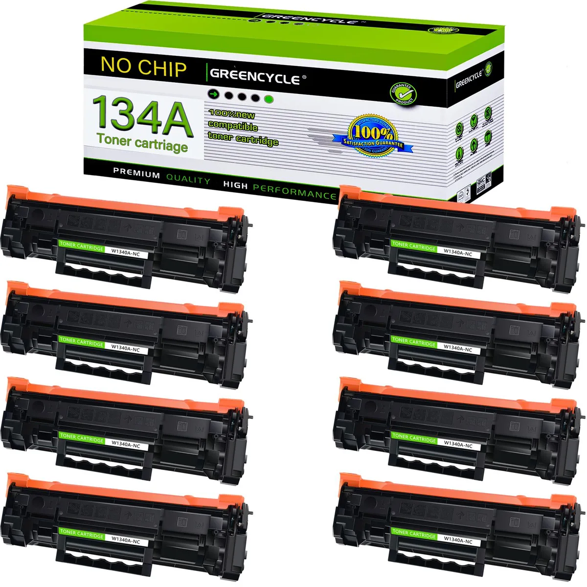 GREENCYCLE GREENCYCLE 134A-NC toner cartridge 8 pack Black 1100 pages — product photo