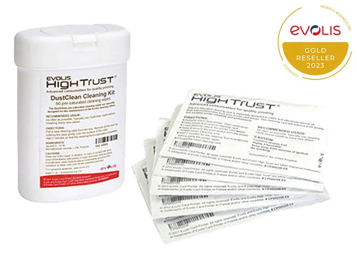 Evolis Evolis A5004 cleaning wipes, 60 per tub — product photo