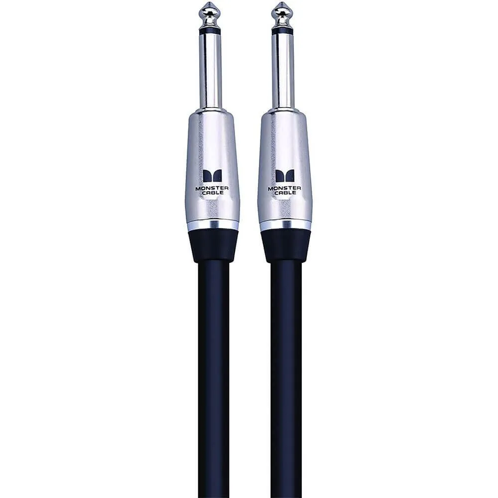 Six-foot black instrument cable with straight quarter-inch plugs at each end