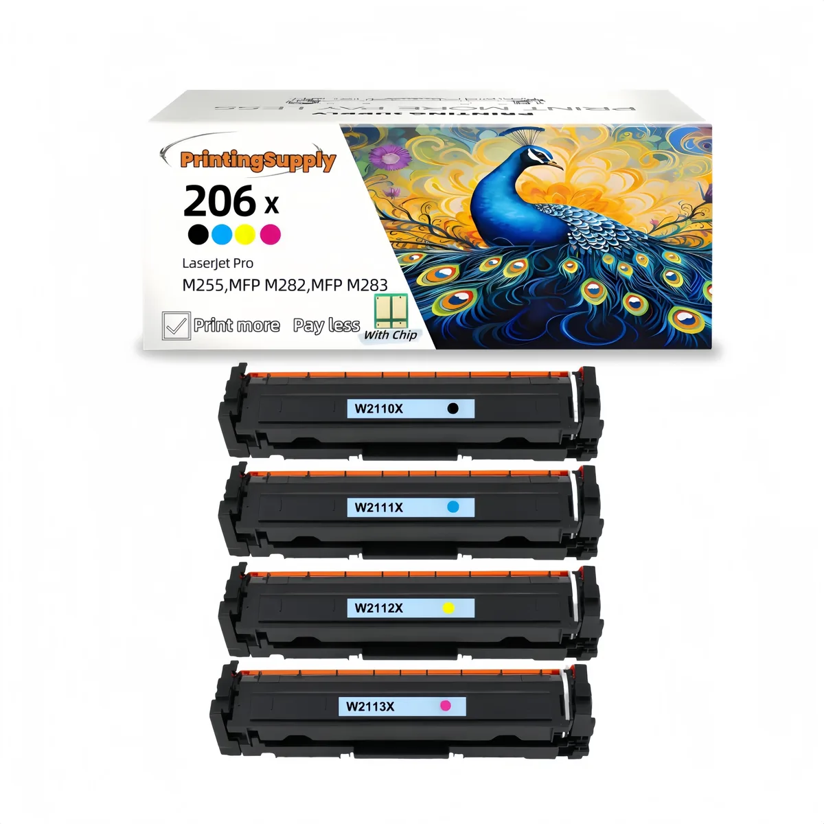 Ninestar Technology Ninestar Technology 206X 4-Pack High-Yield Toner Cartridge (Black, Cyan, Magenta, Yellow) — product photo