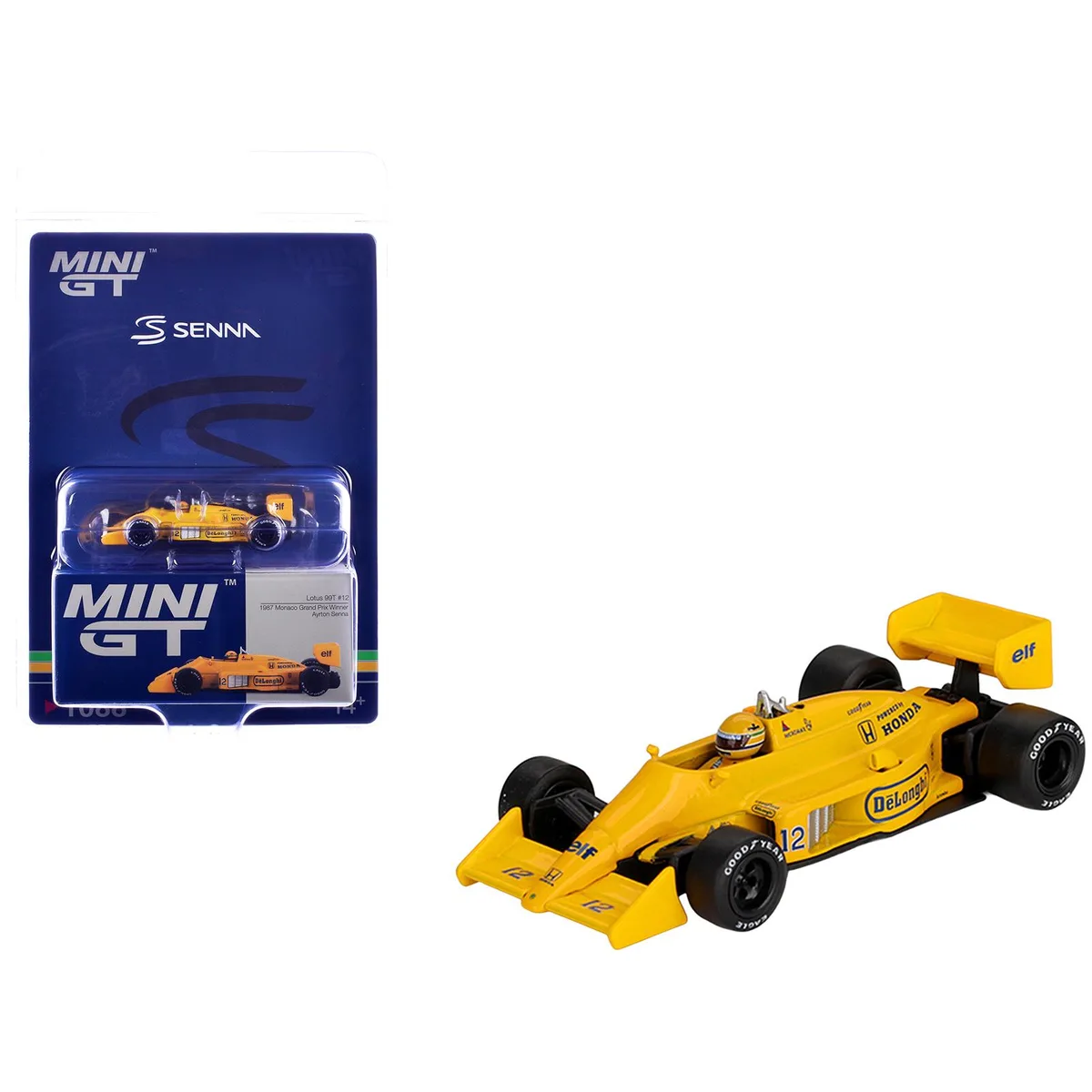 True True 1/64 Lotus 99T #12 Senna Monaco GP 1987 Driver Figure Limited Edition hobby collectible — product photo