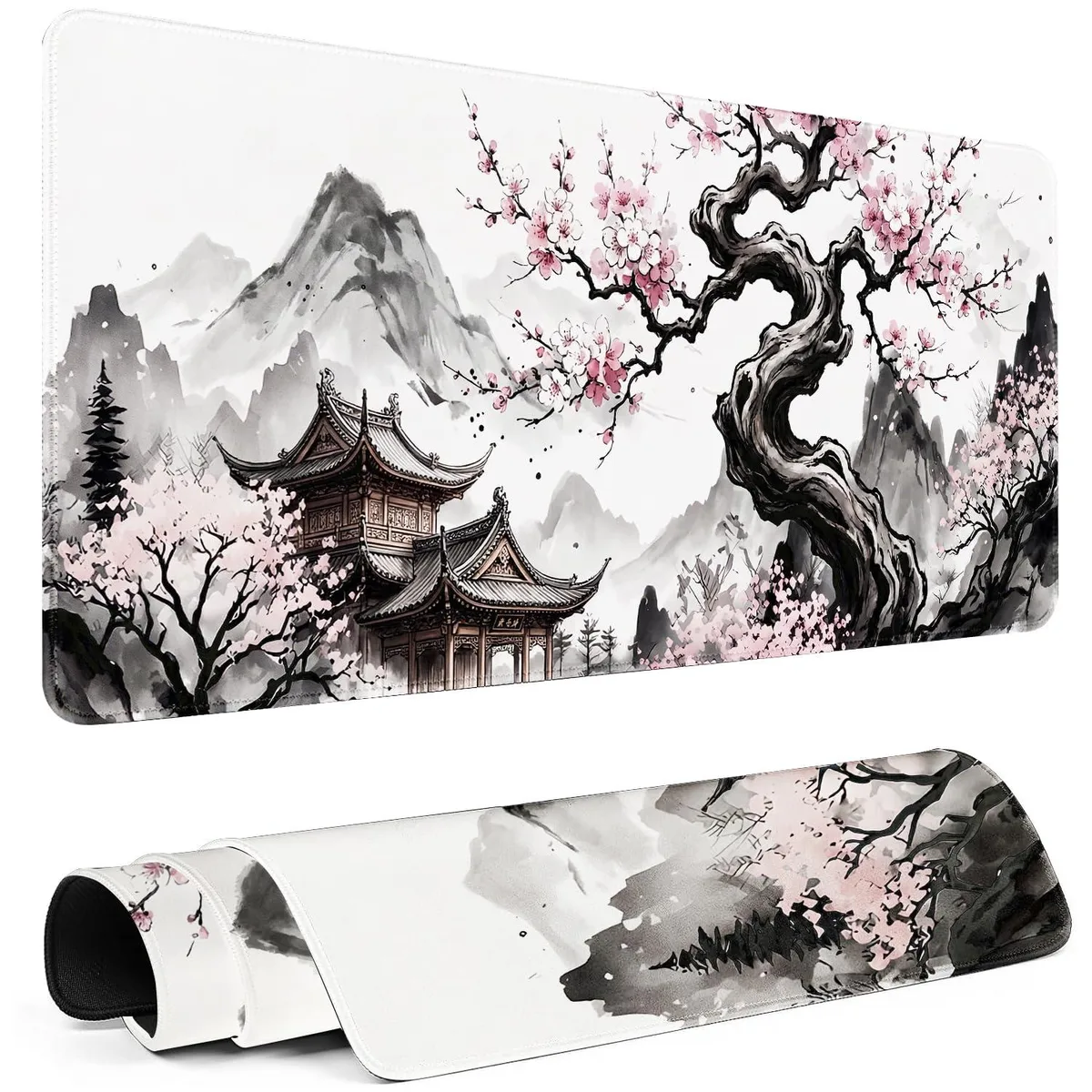 Rcege mouse pad Plum Blossom 35.4 x 15.7 inch — product photo