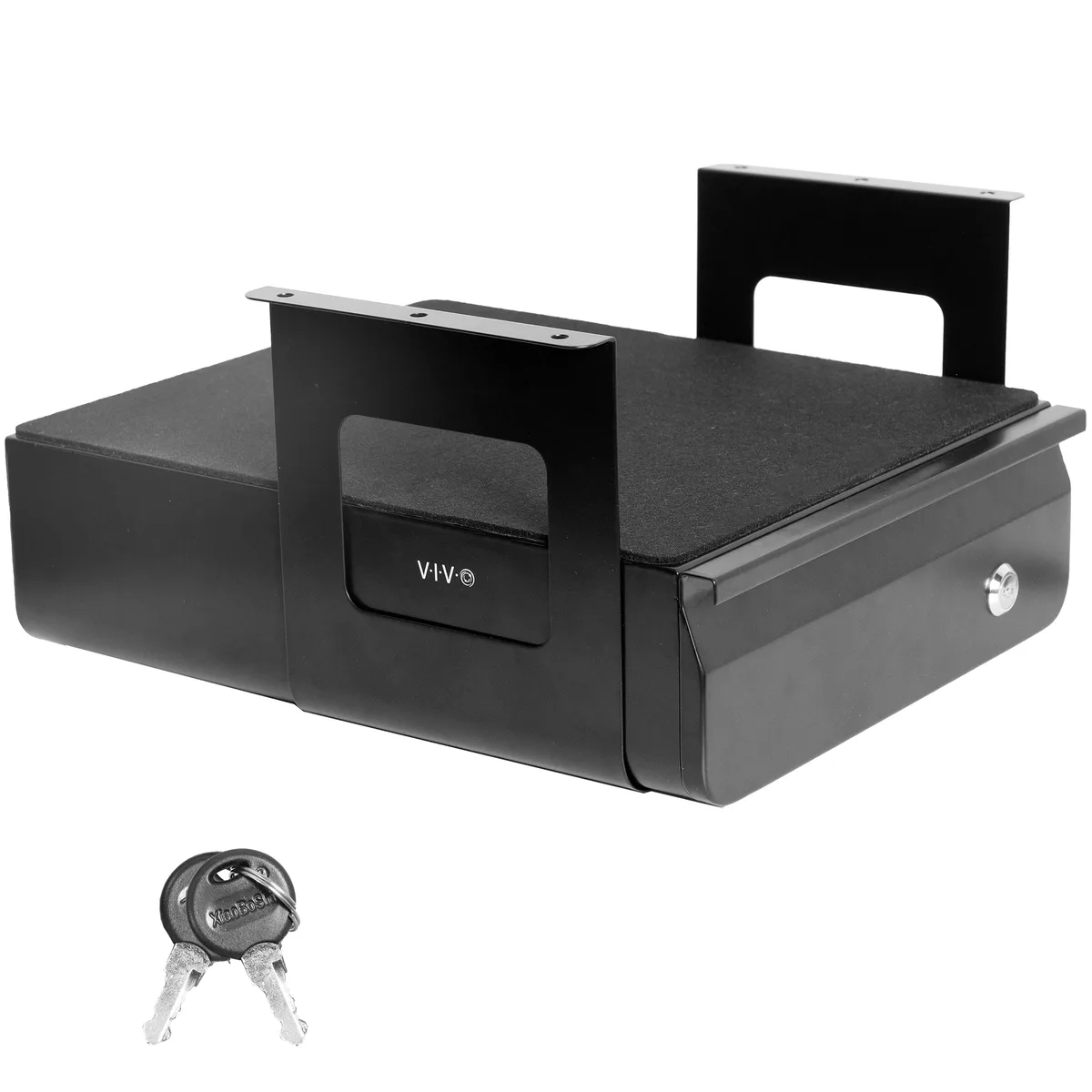 VIVO VIVO DESK-AC03L-B Lockable Under Desk Drawer Black 11.5L 14.3D 7.2H office furniture — product photo