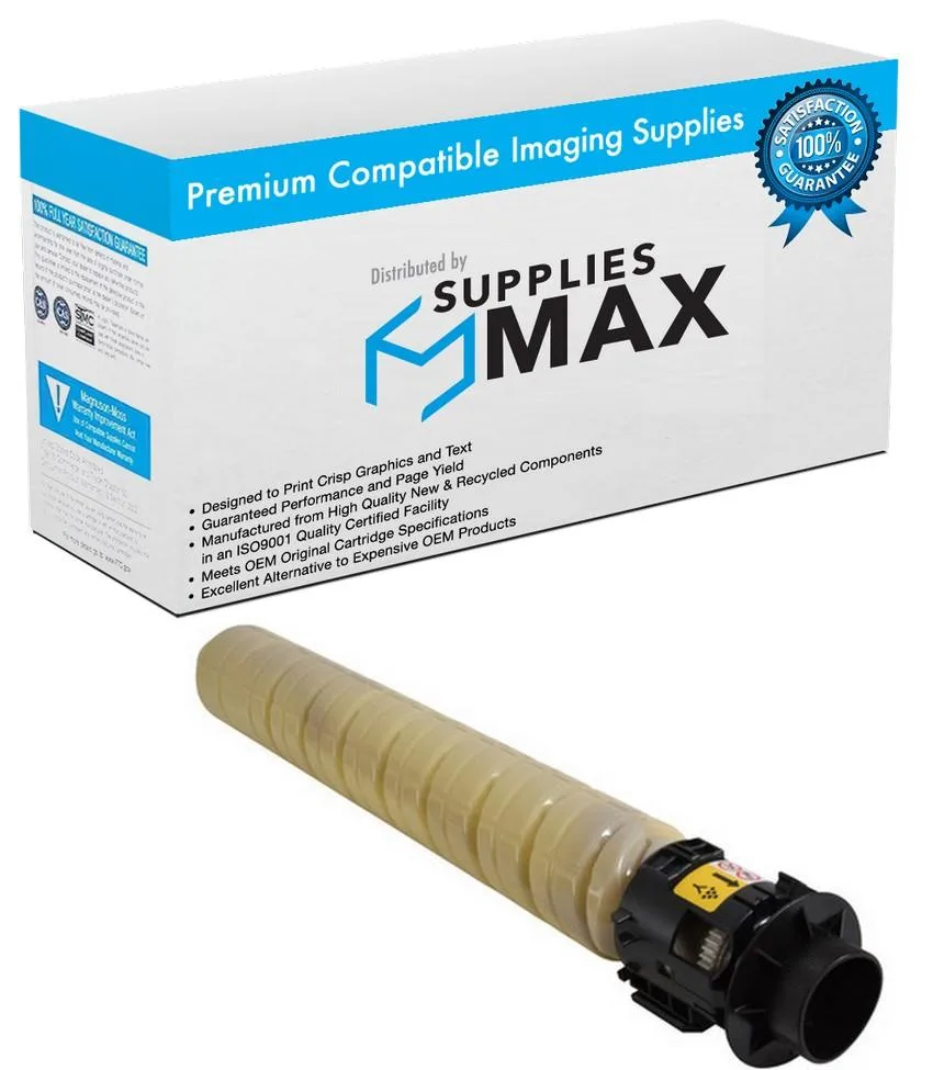 SuppliesMax SuppliesMax Savin 842527 Yellow High Yield Toner Cartridge 28000 Pages — product photo
