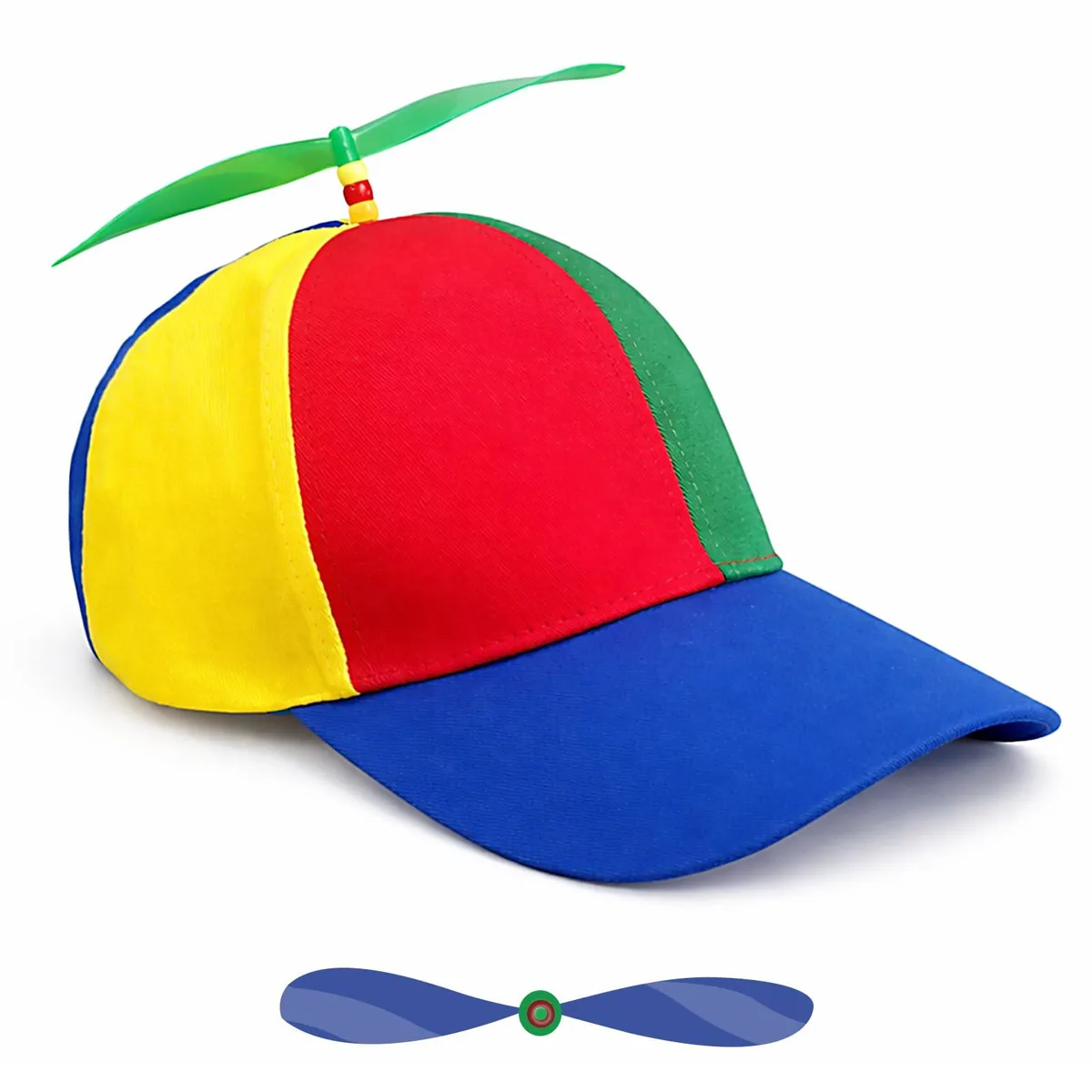  Propeller Hat Baseball Cap Black Adult Snapback 20.5-22 — product photo