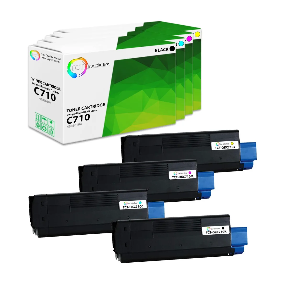 True Color Toner True Color Toner C710 4 Pack toner cartridges 11000/11500 pages — product photo