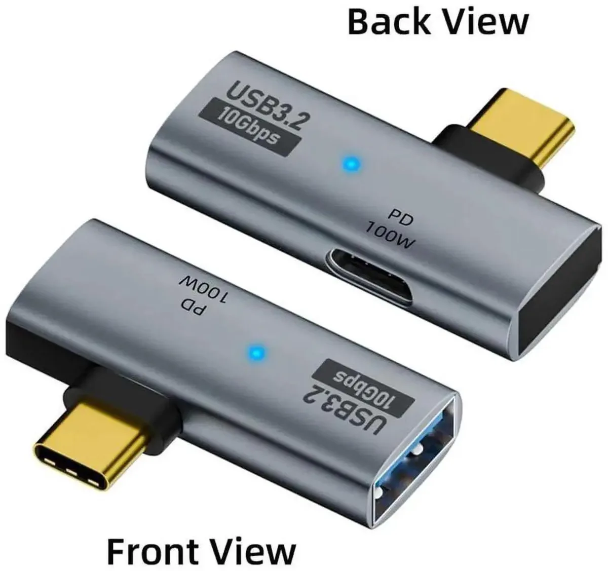 SMUGDESK SMUGDESK 2-in-1 USB-C to USB 3.0 OTG Adapter with 100W PD Charging, 10Gbps Data Transfer — product photo