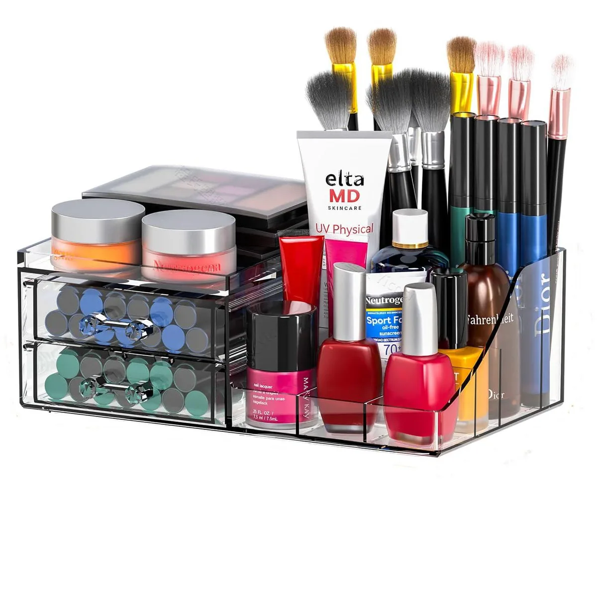 Decolav Clear-6800 bath storage 14.33in W x 12.83in H x 9.06in D black — product photo