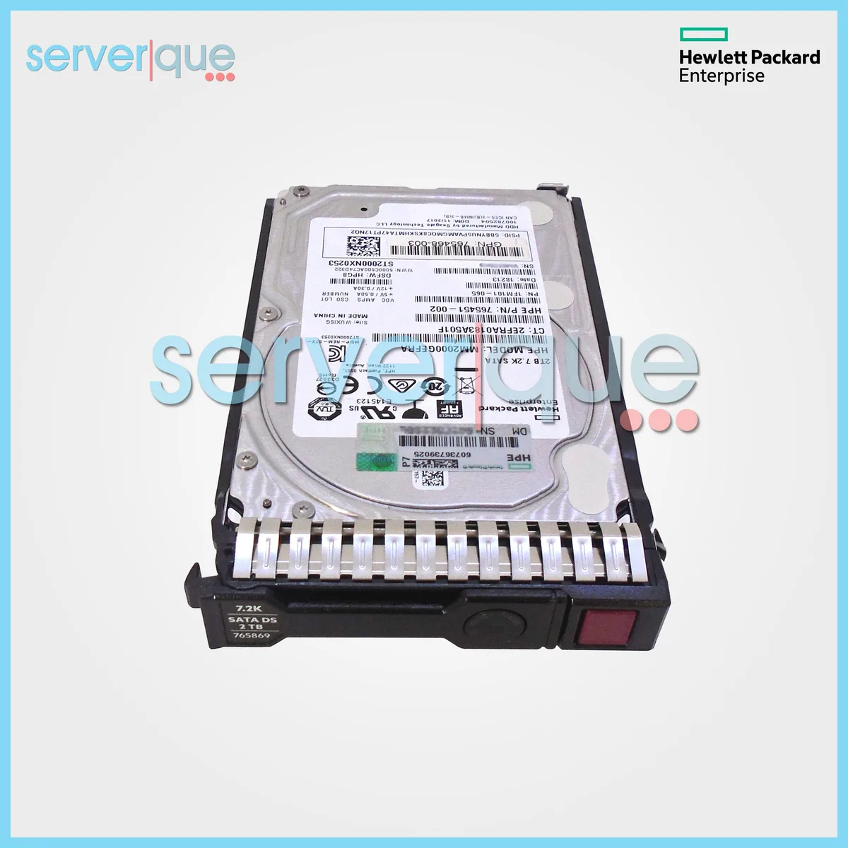 HPE HPE 765455-B21 2TB 7200 RPM SATA 2.5" internal hard drive — product photo