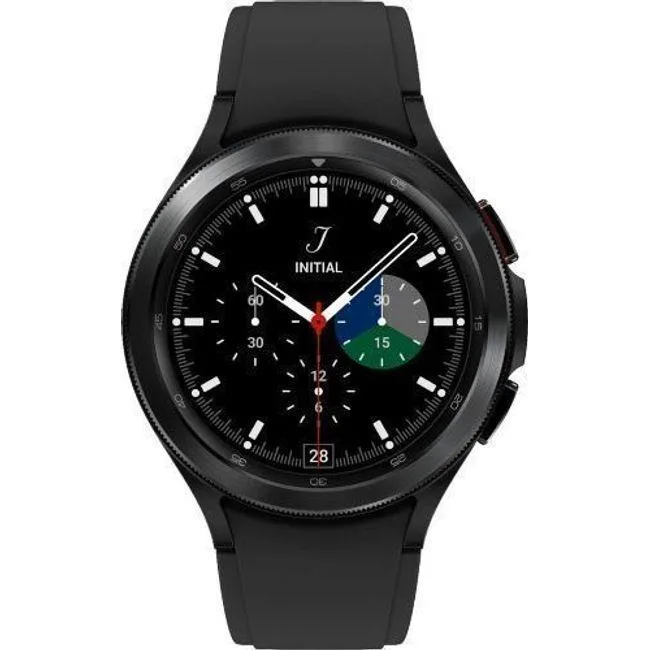 SAMSUNG SAMSUNG Galaxy Watch4 16GB Bluetooth + LTE 42mm Classic Stainless Steel Black Sport Band — product photo