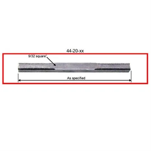 Progressive Hardware Co., Inc. Progressive Hardware Co., Inc. 44-20-4 Straight Steel Spindle 9/32" Square x 4" Long 20 TPI door lock — product photo