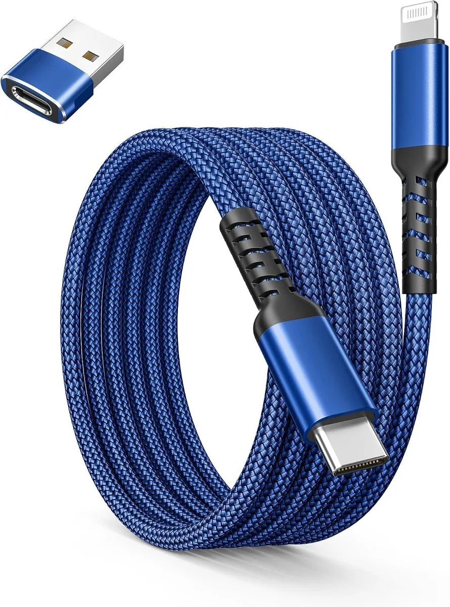 Chopmate Chopmate USB-C to Lightning Cable 10ft with USB-A Adapter — product photo