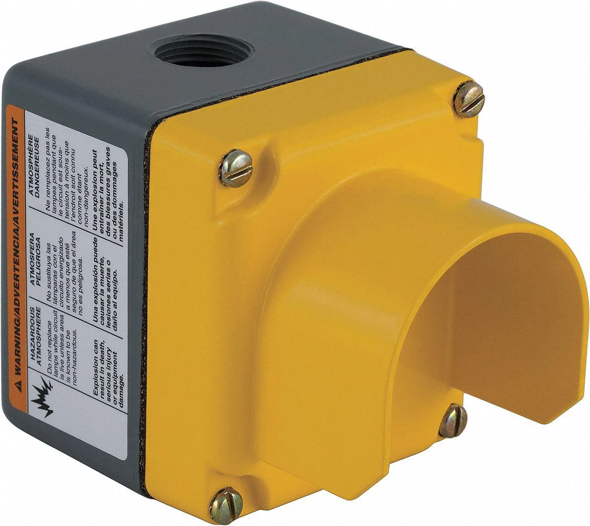 Schneider Electric Schneider Electric 9001KYG1Y Push Button Enclosure 30mm 1 Hole Aluminium Yellow — product photo