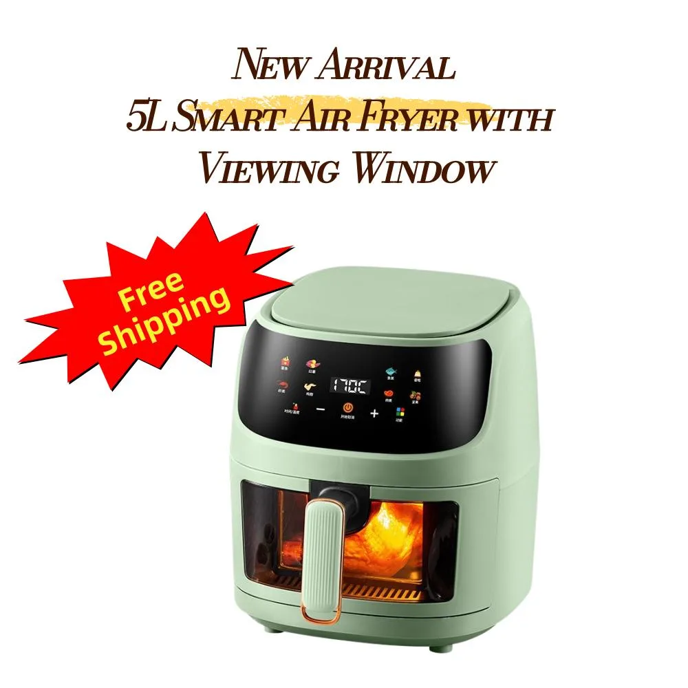 Aenaeder Aenaeder AE-282829 5L Visible Window Digital Air Fryer 1350W Green — product photo