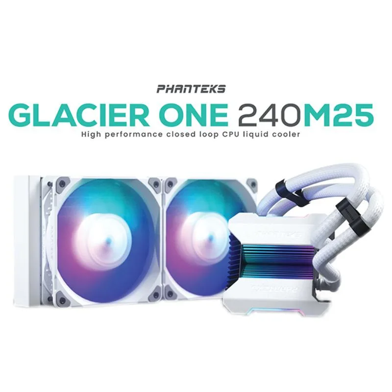 Phanteks Phanteks Glacier One 240 M25 A-RGB AIO Liquid Cooler White — product photo