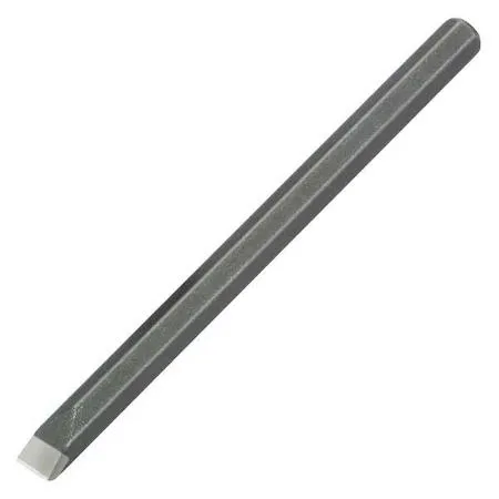 Black carbide-tipped chisel with 3/8in tip for tile removal