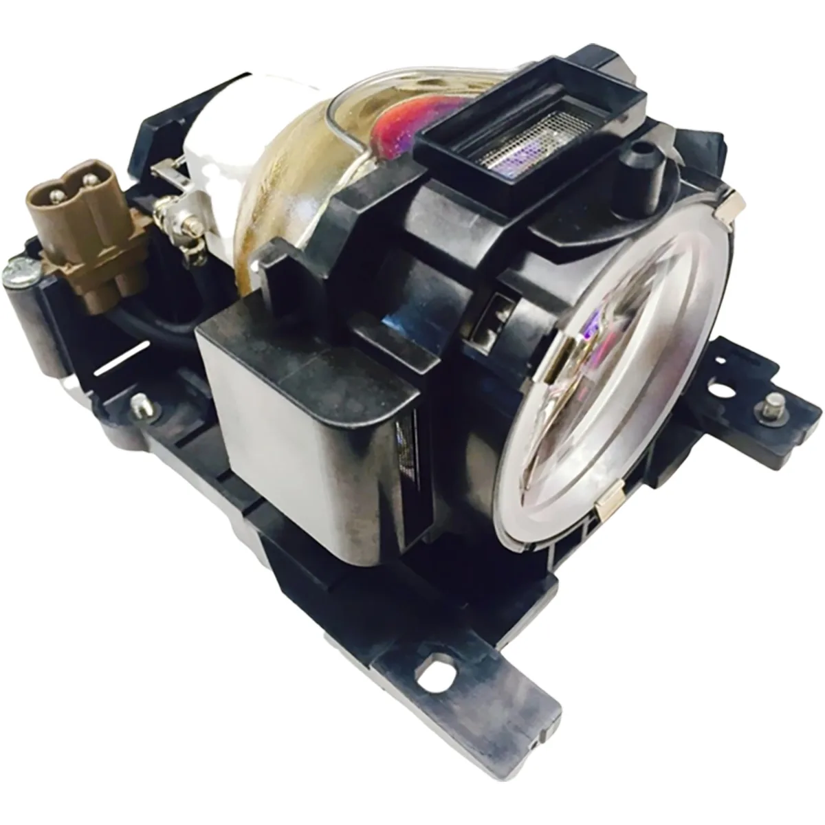 Hitachi projector lamp module in black plastic housing