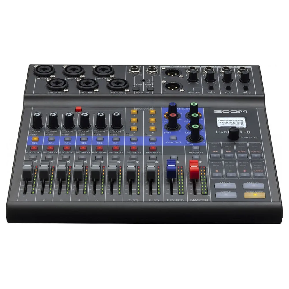 Zoom Zoom LiveTrak L-8 8-Channel Digital Mixer and Multitrack Recorder — product photo