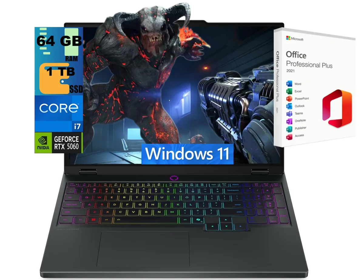 Lenovo Lenovo Legion 5 15 Gaming Laptop 15.1" WQXGA 165Hz i7-14700HX RTX 5060 64GB 1TB — product photo