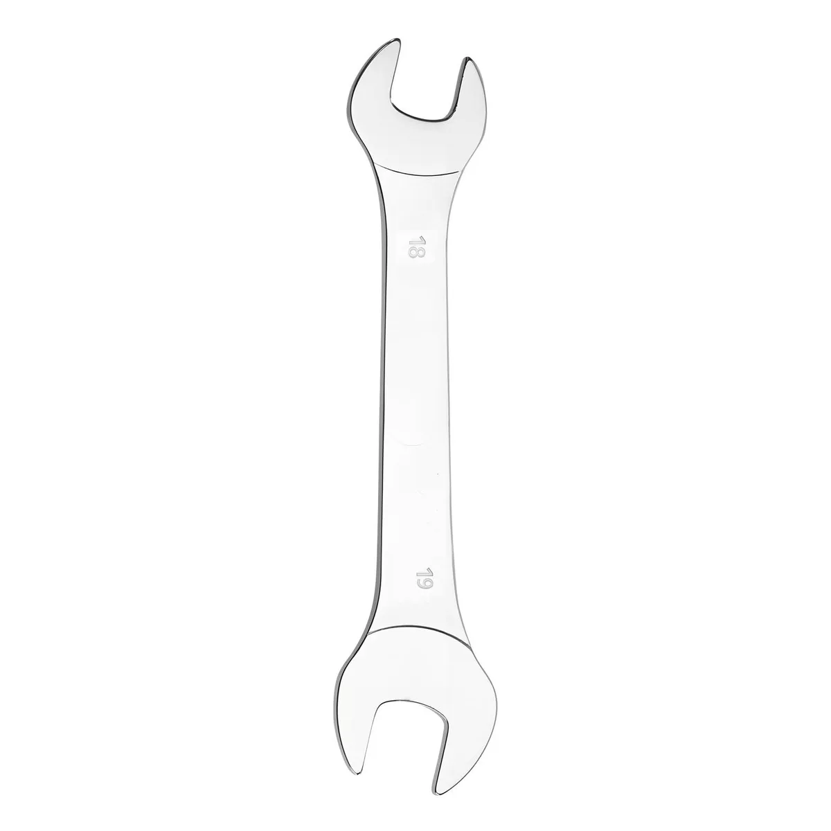 Super-thin open-end wrench 18 x 19mm chrome vanadium steel mirror finish