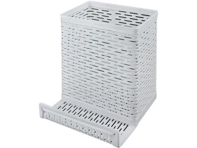 Artistic Products Artistic Products ART20014WH Punched Metal Pencil Cup Phone Stand White 3.50" x 3.75 — product photo