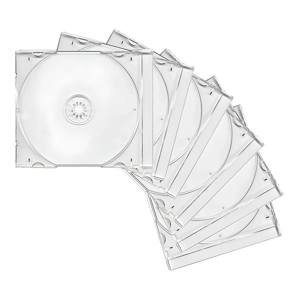  YTFRL Standard Single Clear CD Jewel Case 6 pcs Transparent 10 mm — product photo