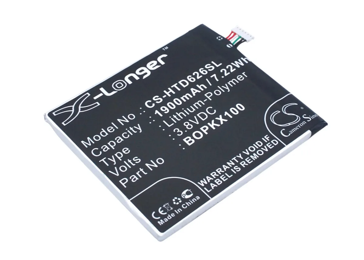 Rectangular replacement phone battery with gold contacts and Cameron Sino branding